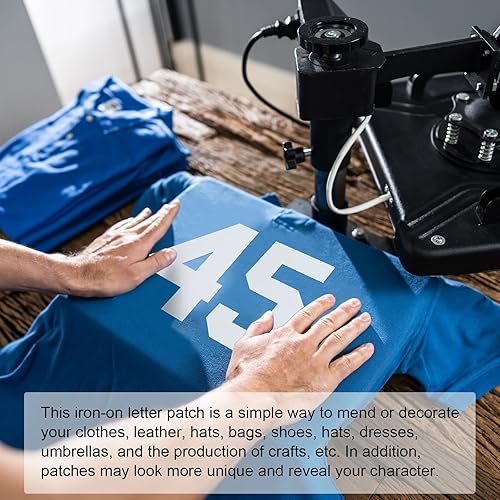 Miniatura 6 de MECCANIXITY Paquete de 5 unidades de transferencia de calor con el número 9, 8 pulgadas, color negro, número único para uniforme de equipo, camiseta