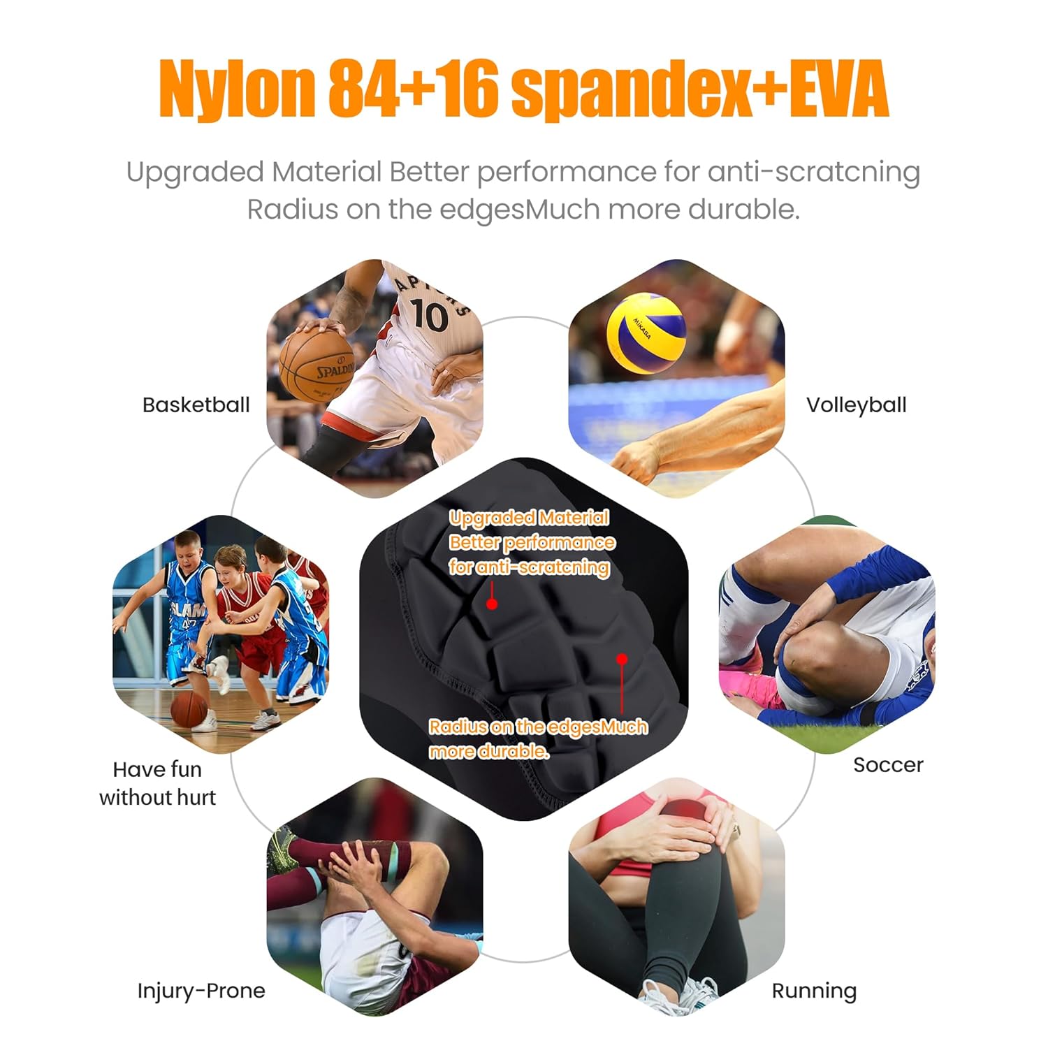 Basketball knee pads, compression leg covers for teenagers and adults, wrestling knee pads, football volleyball, pickleball, weightlifting knee pads (1 black long knee pad, XX-Large) - Image 5