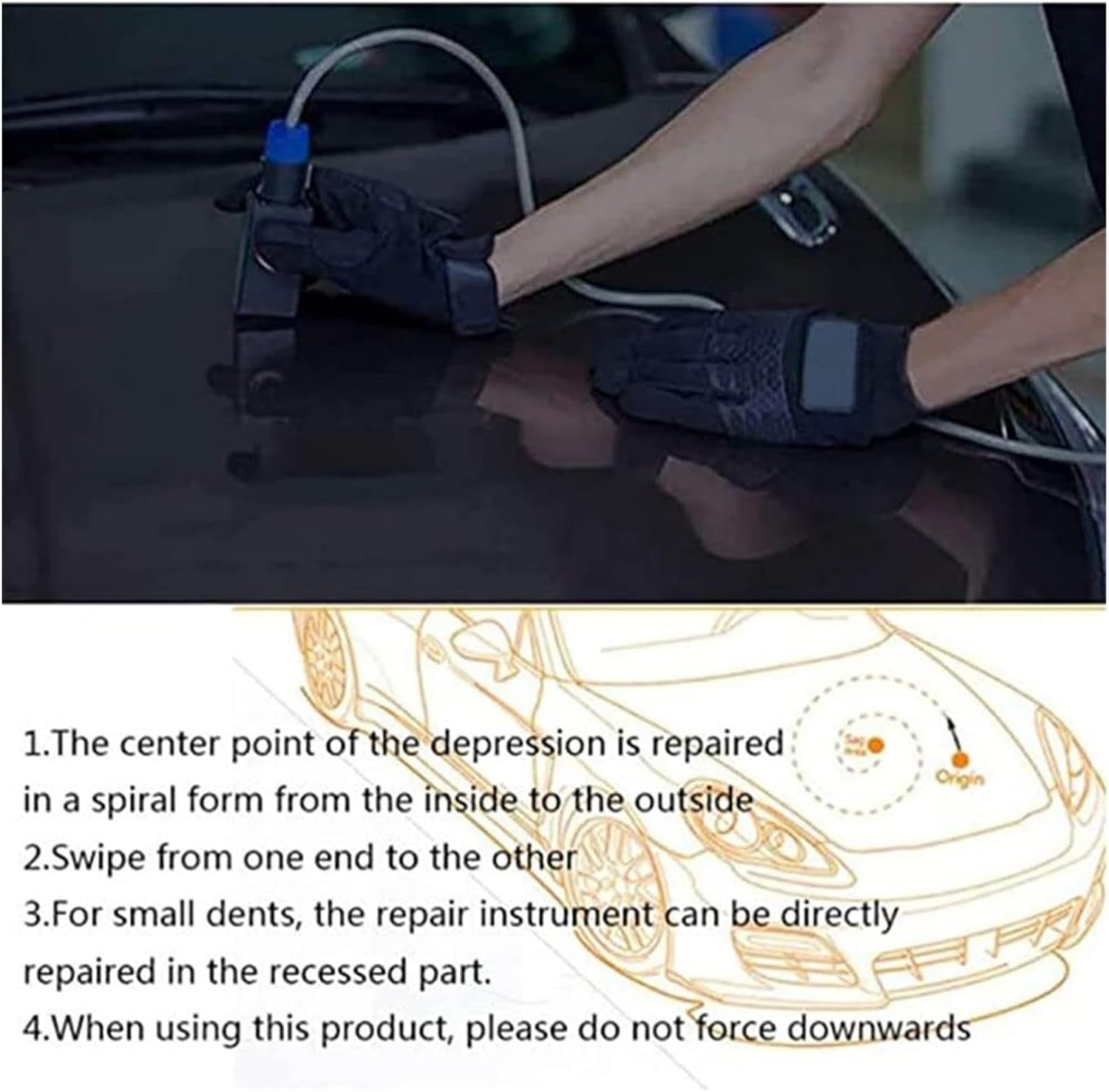 Professional PDR Induction Dent Repair Tool, 800W Paintless Dent Removal Kit for Cars, Hail Damage & Door Dings, with LCD Display for Auto Body Repair, DIY & Pro Use