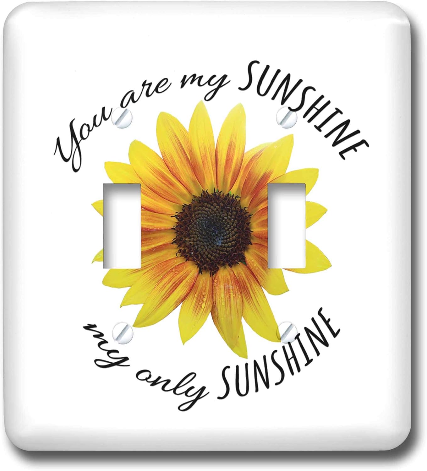 3dRose Photo of a sunflower cutout. You are my sunshine my only sunshine. double toggle switch