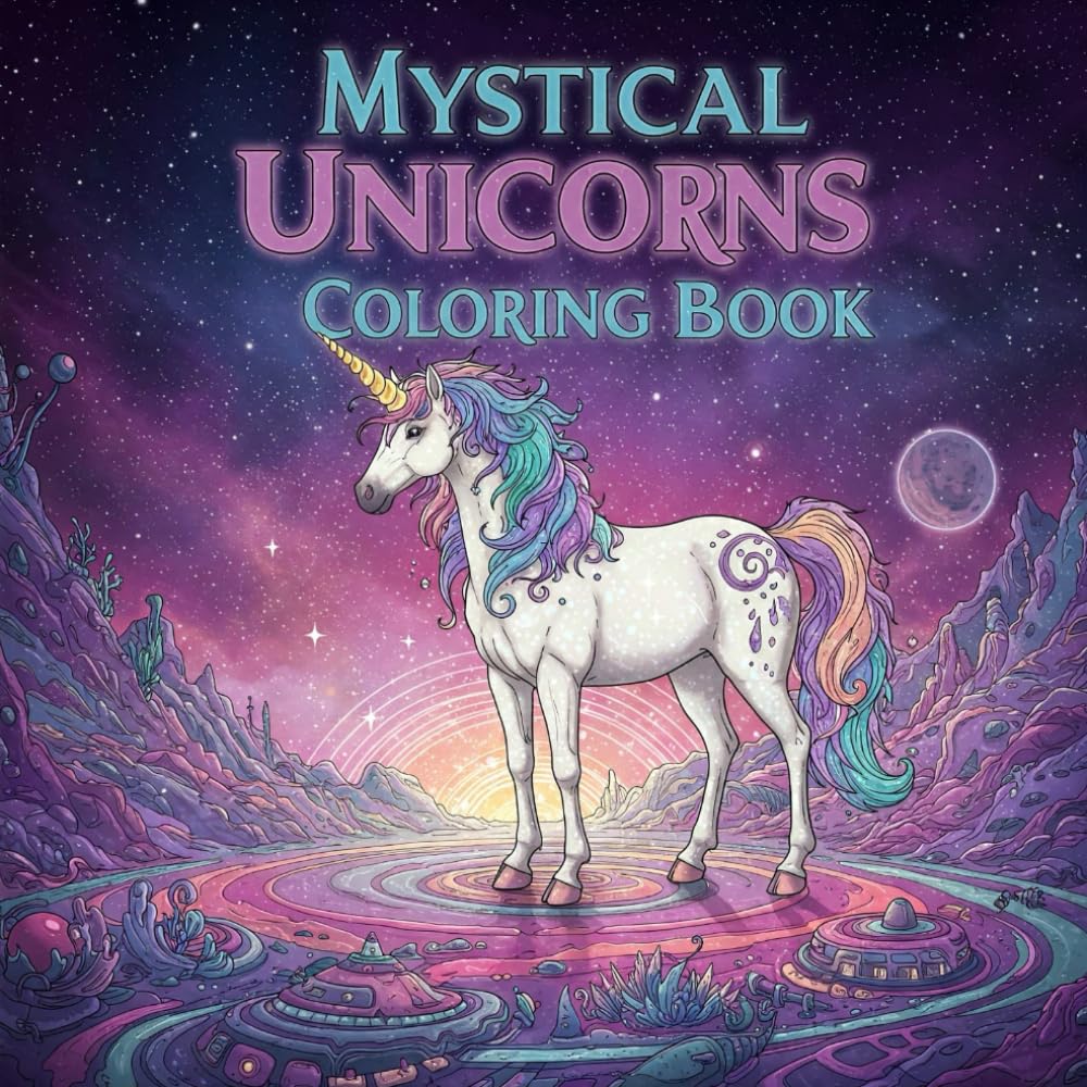 Mystical Unicorns Coloring Book (Mystical Creatures Coloring Book Series)