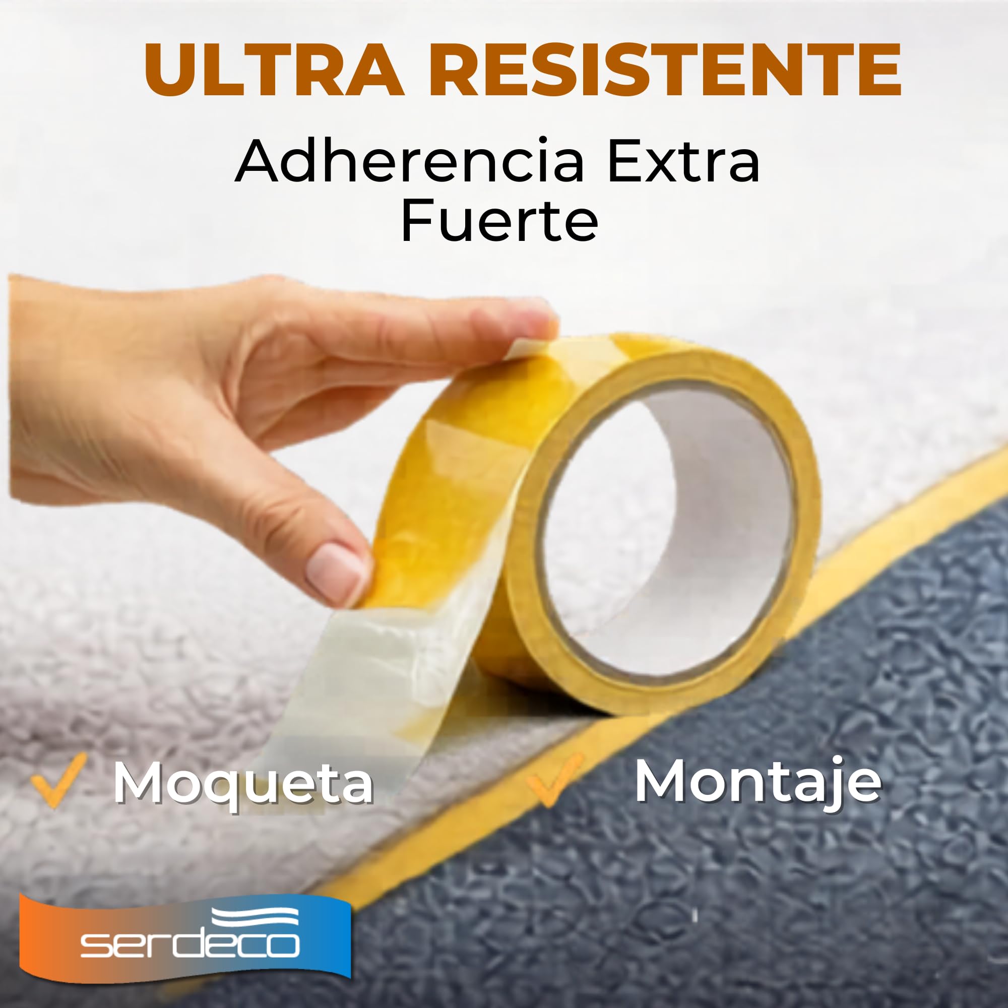 Cinta Doble Cara Extrafuerte 50 mm x 25 Mt.12 Rollos