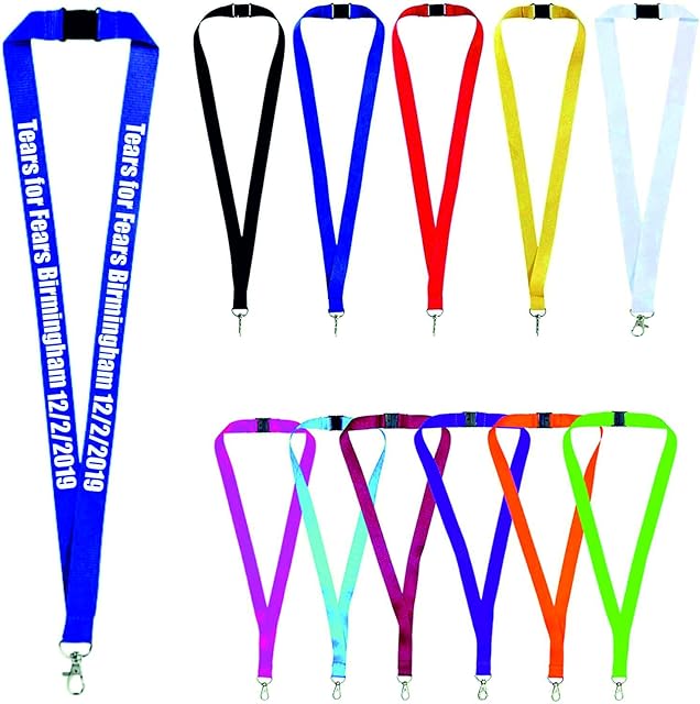 Concert Lanyards Personalised X 1 Any Event , Any Location , Any Date , Printed Lanyard. Personalised ID Neck Strap Lanyard. Lanyard for Holding a Name Badge, ID Card (Royal Blue)