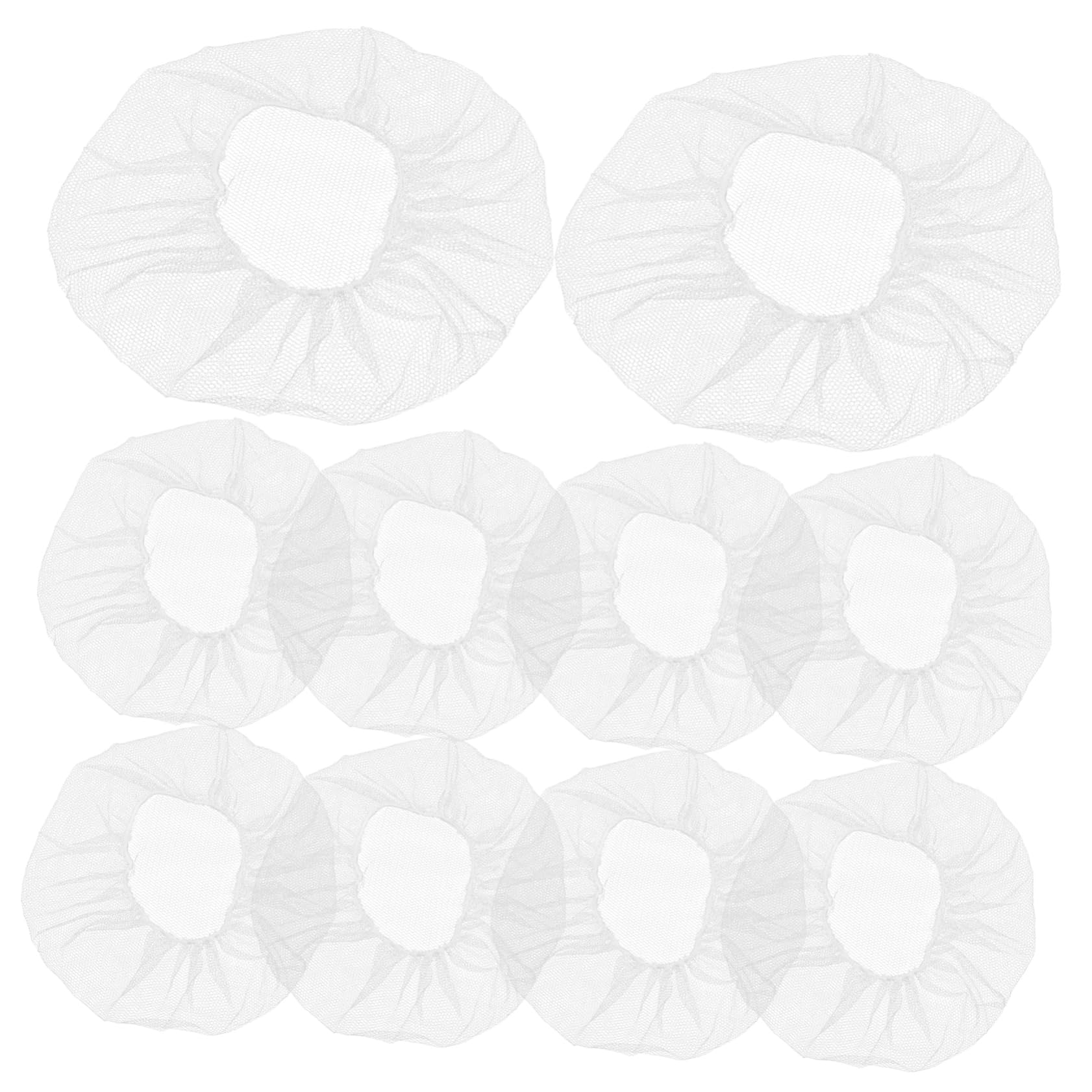 MERRYHAPY 100pcs Disposable Hair Nets Nylon Mesh Caps for Home Factory Universal Size