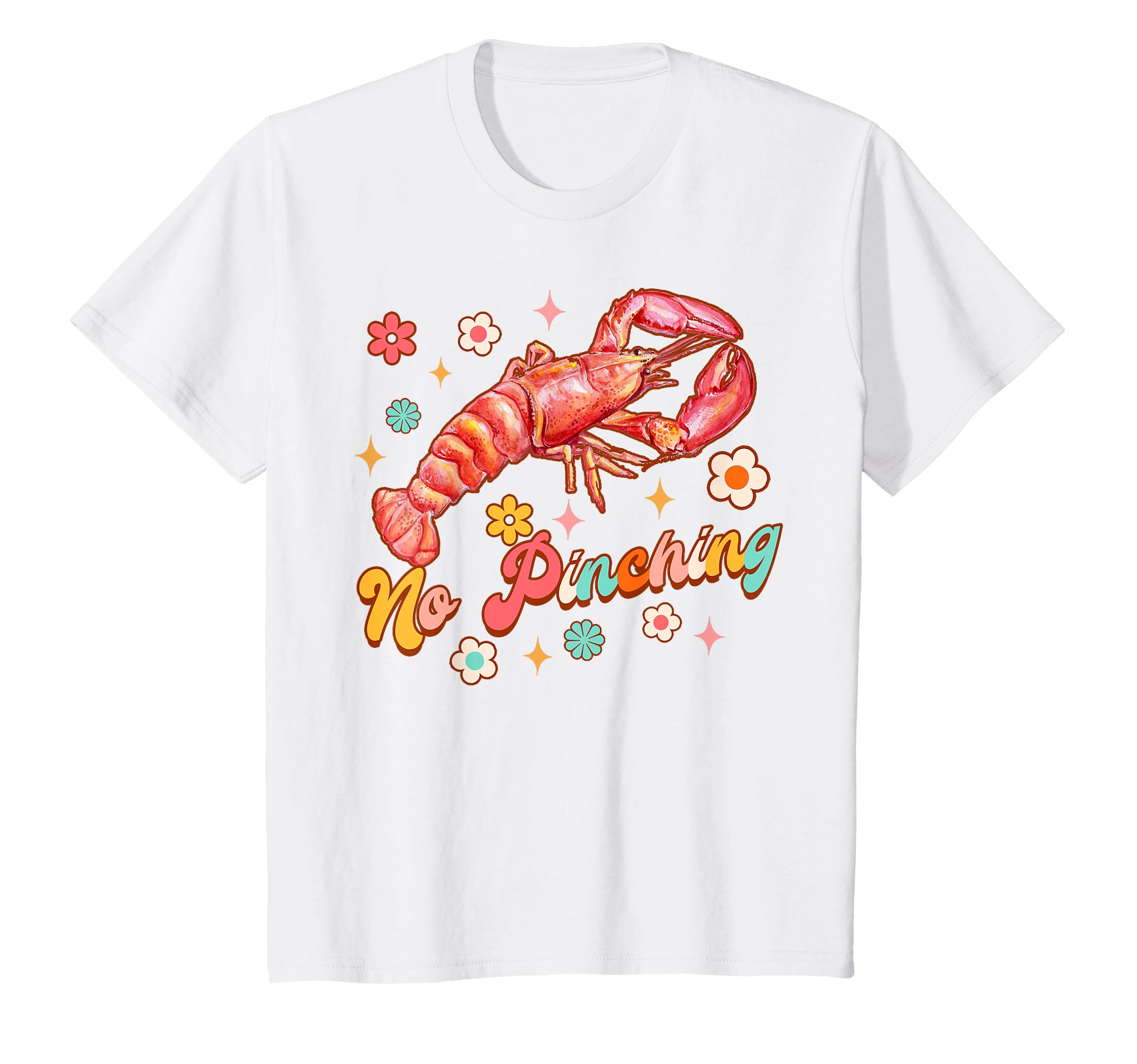 Baby Boil Crawfish Lover Seafood CajunKids Funny Baby Boil Crawfish Lover Seafood Cajun No Pinching T-Shirt