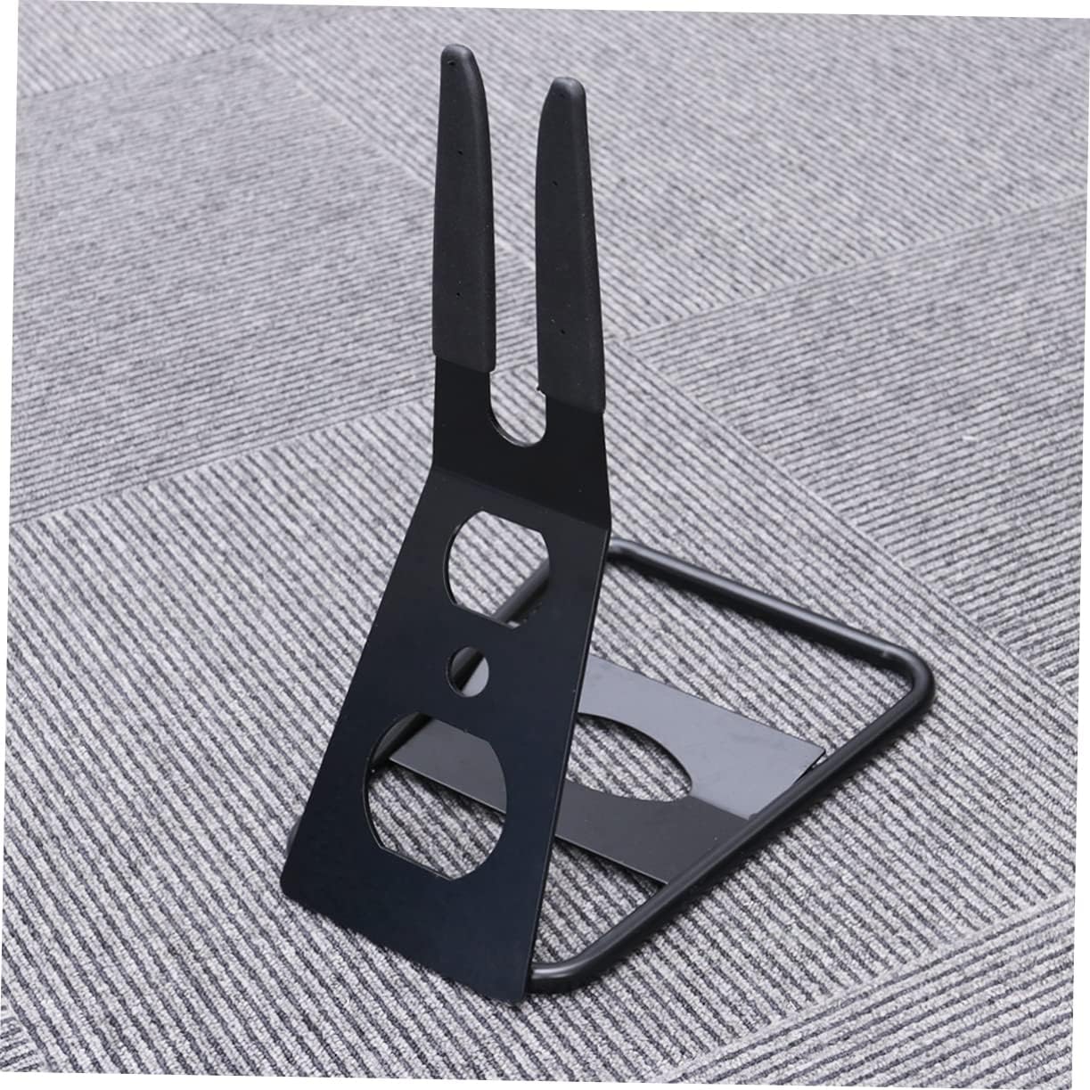 BESPORTBLE Metal Floor Bike Rack Portable Arm Stand for Mountain Sturdy Black Parking Display Repair Holder for Garage Outdoor Use