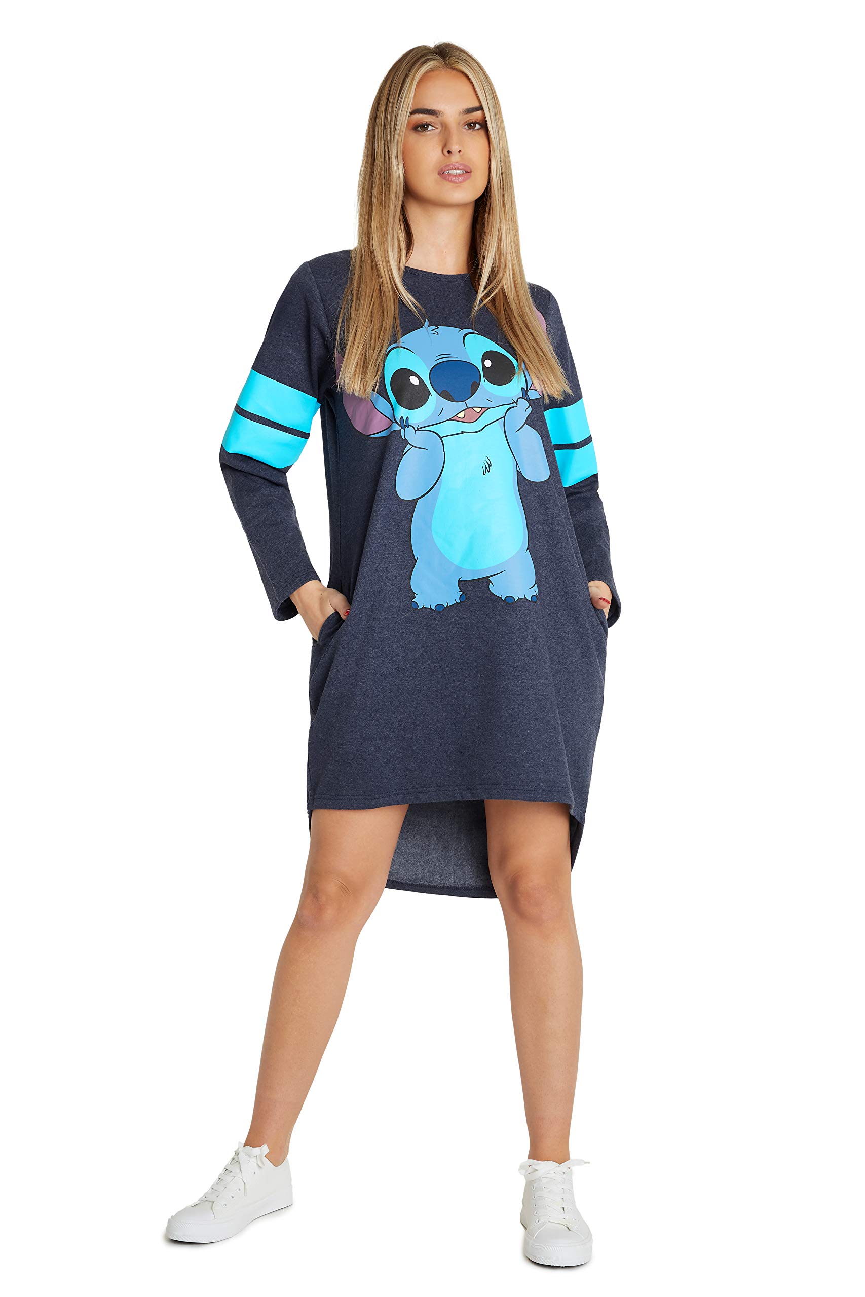 Stitch Dresses for Women, Oversize Long Casual Sweatshirt Dress
