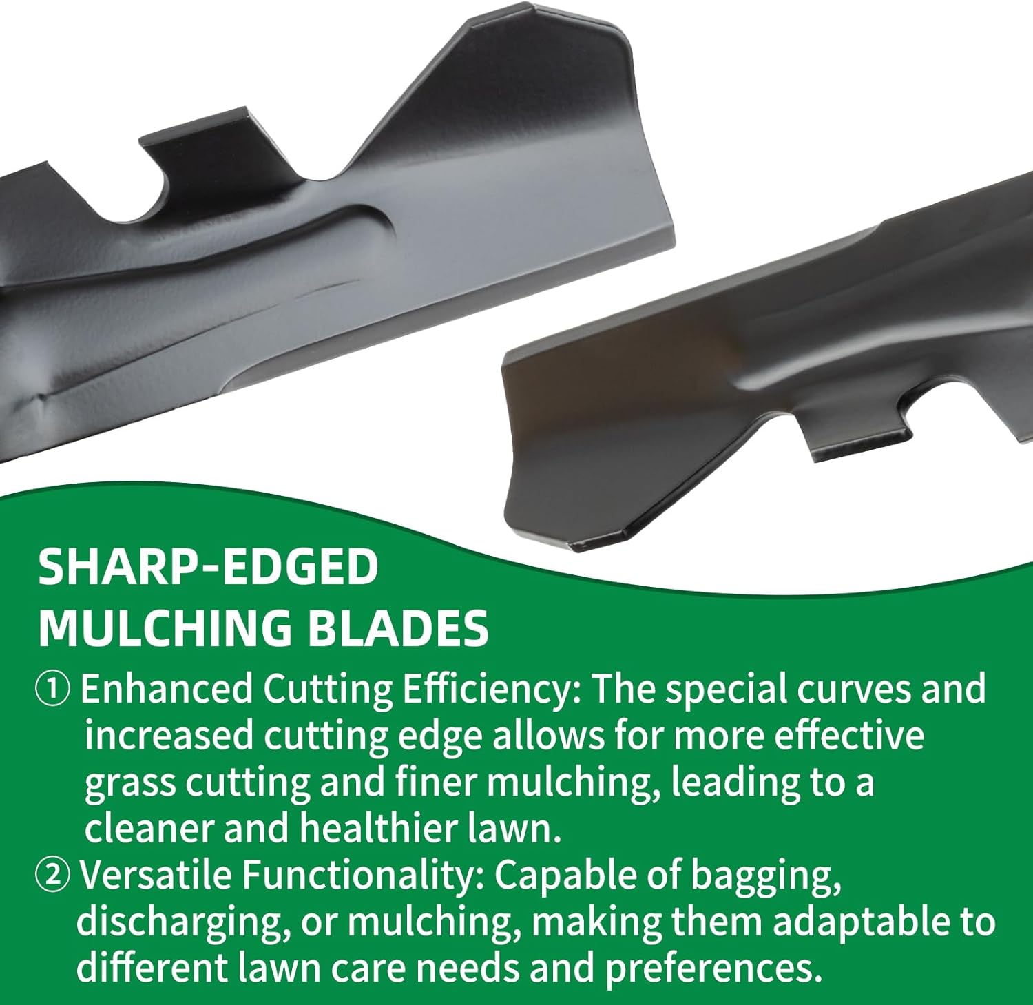 490-110-C188 Toothed Mulching Mower Blade Compatible with Cub Cad et 60" Cutting Deck, 742-05620 Heavt Duty Blade Compatibles with Cad ZT2-60, ZT3-60, ZTS2-60 Ultima Series Mowers, 3 Pack