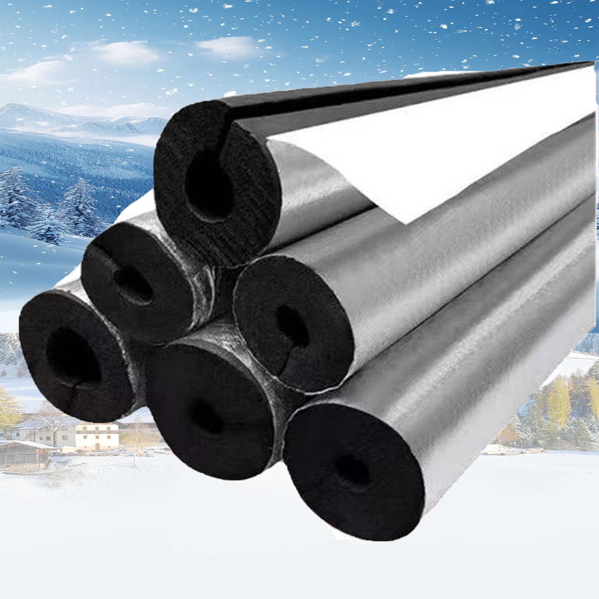Aluminiumfolien Isolierschlauch ID114mm x T30mm x L0.95m