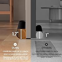 Vista 4 de fowong Tope para puerta de 30 a 36 pulgadas, insonorizante, bloqueador de corrientes de aire debajo de la puerta, sello de tapón de ruido ajustable