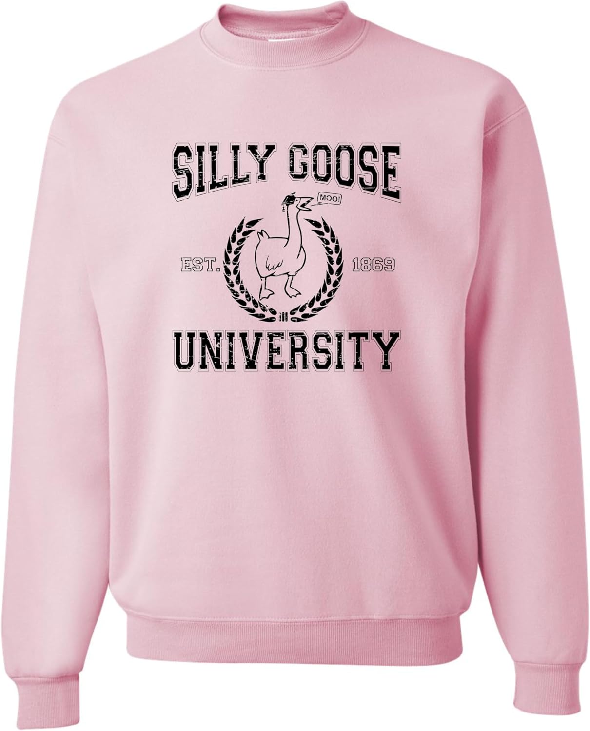 Go All Out Silly Goose University Funny Novelty Gift Idea Mens Youth Sweatshirt Crewneck