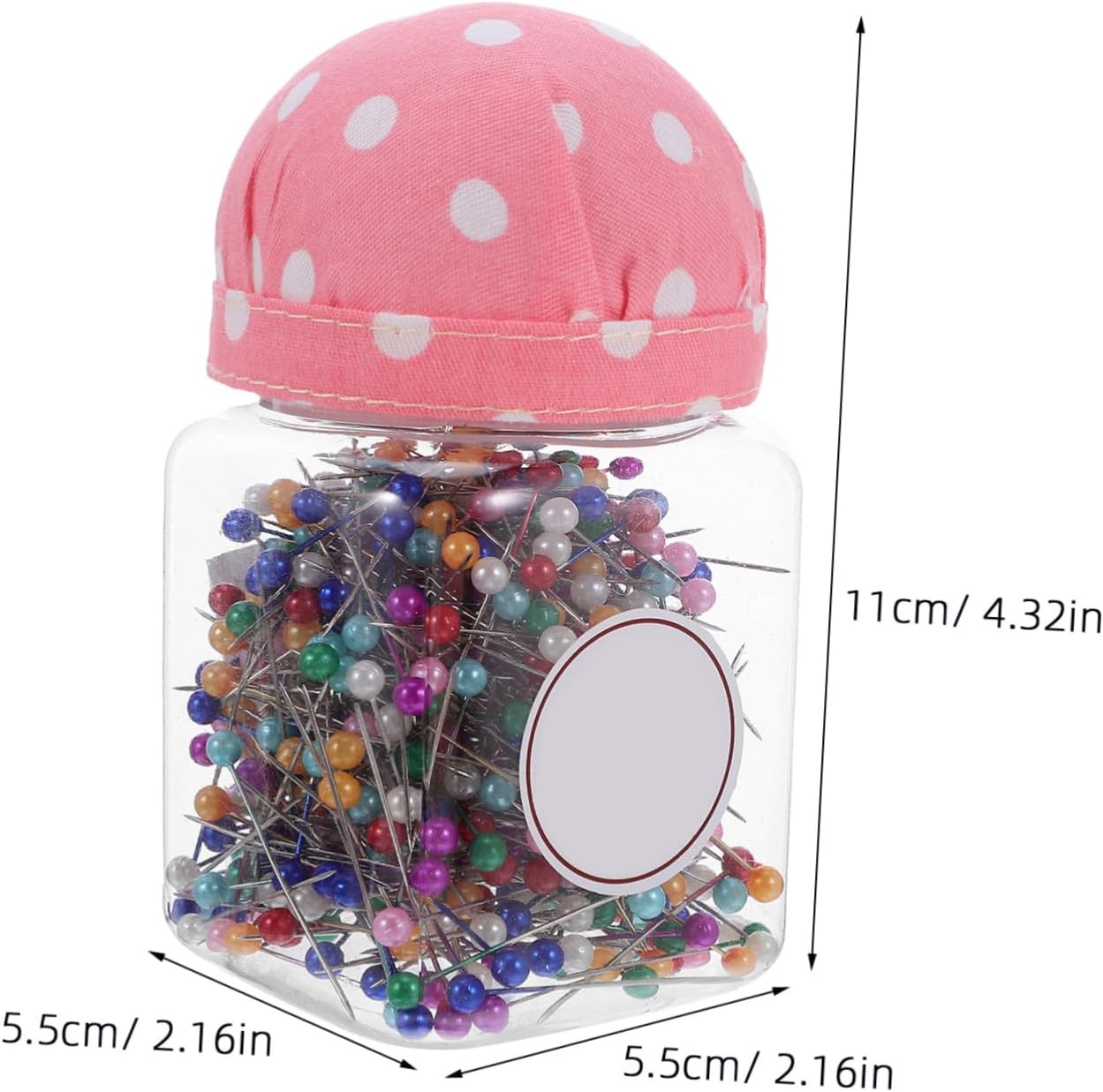 Unomor Colorful Pearl Head Sewing Straight Pins with Mushroom Bottle Organizer Craft Pins for Embroidery Quilting DIY Fabric Positioning for Dressmaking and Cross Stitch Beginners