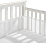 BreathableBaby Linge de mesh respirante pour lits d'enfant, classique 3mm Mesh, blanc (taille 4FS Couvertures 3 ou 4 Côtés)