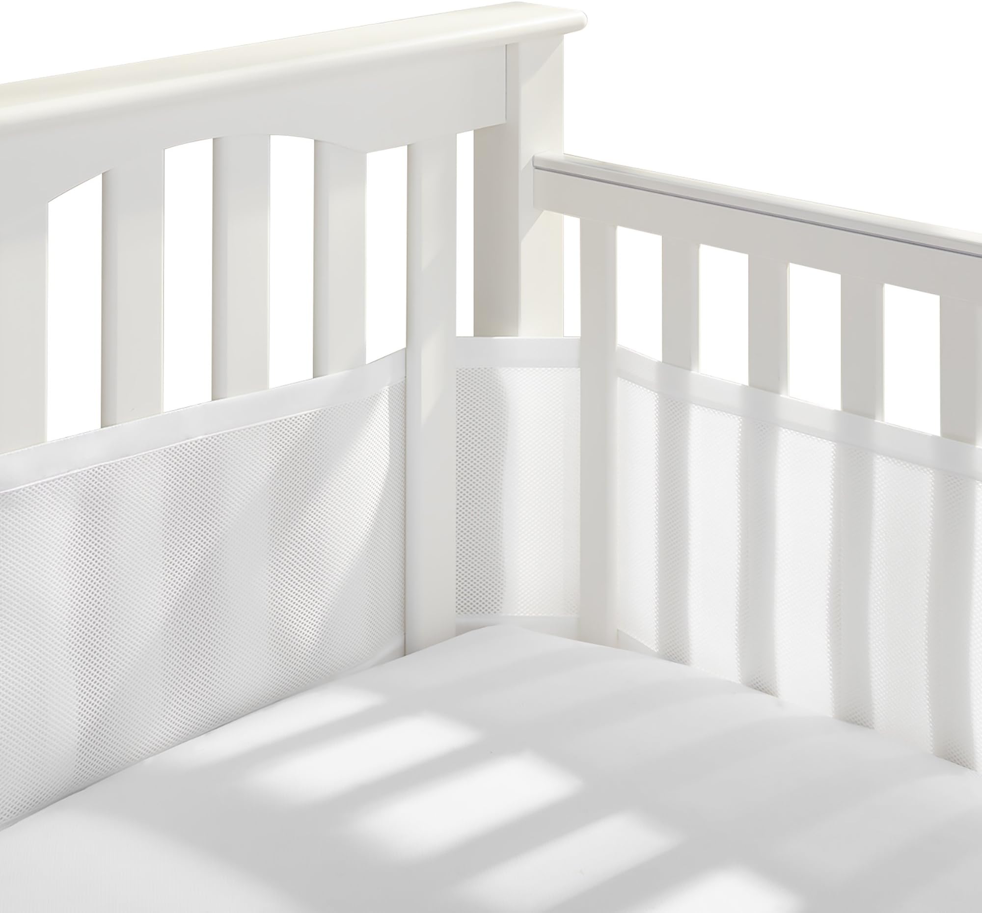BreathableBaby Classic Breathable Mesh Crib Liner - White
