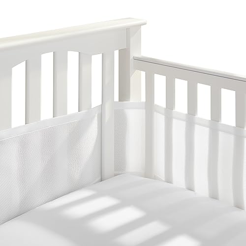 BreathableBaby 3mm Mesh Liner for Full-Size Cribs — Size 4FS (Covers 3 or 4 Sides)