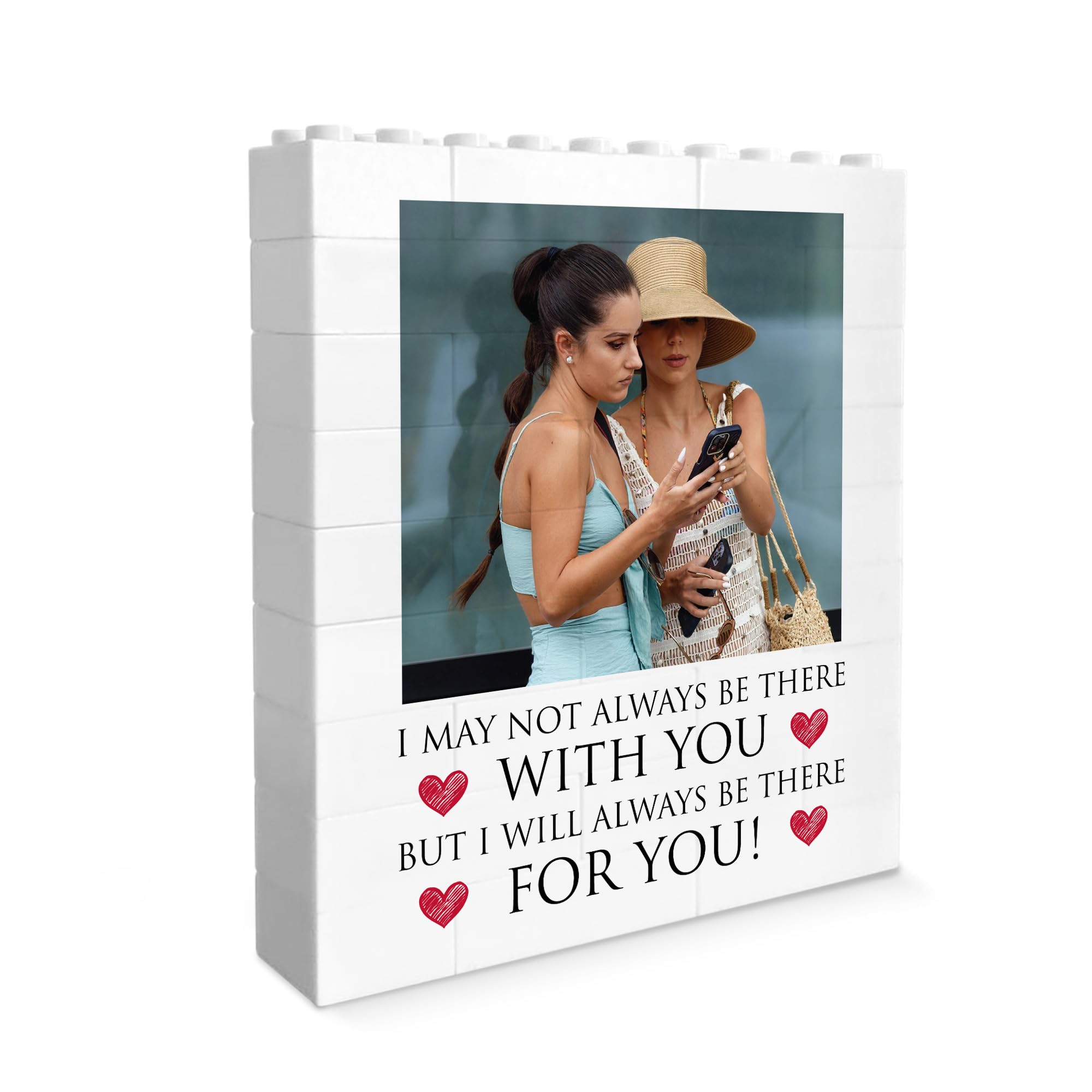 Red Ocean Friendship Brick Photo Block Personalised for Friend Bestie BFF Building Blocks Puzzle For Her Best Friend Birthday Best Christmas Keepsake