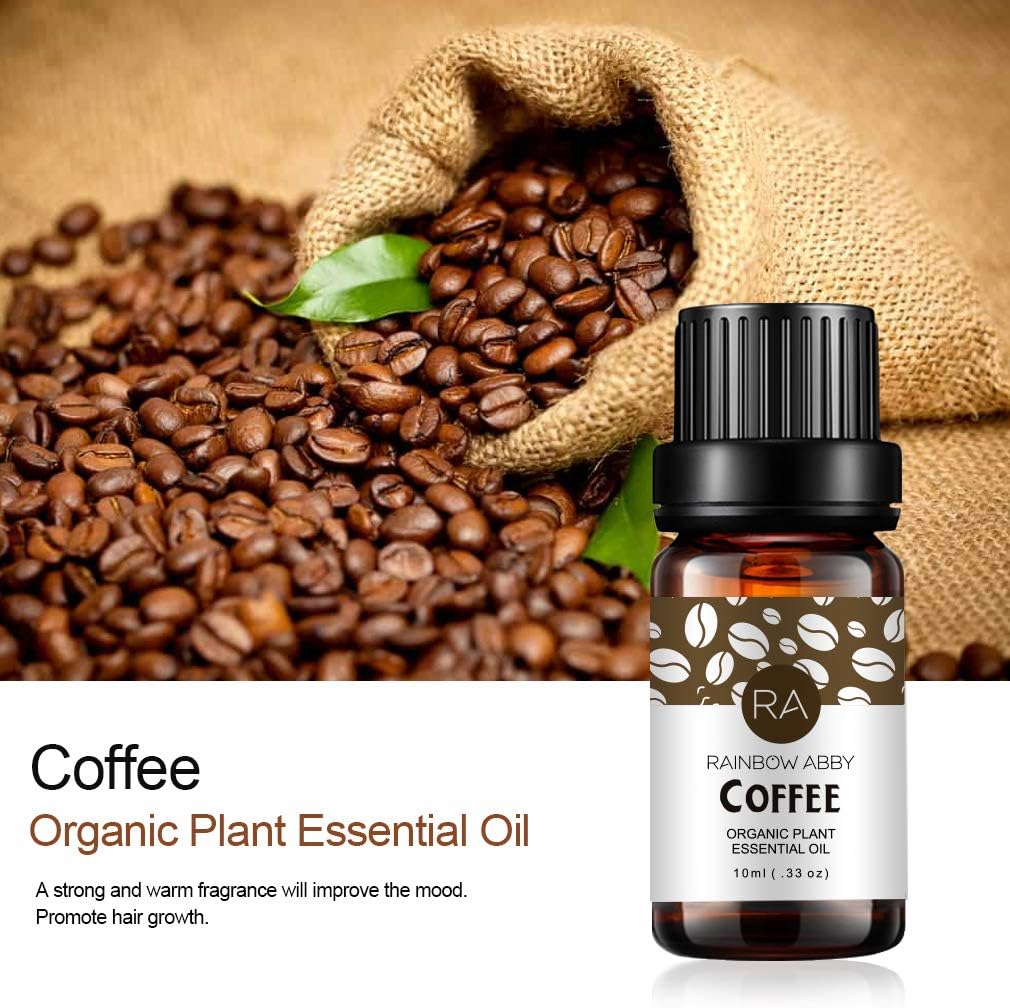 Coffee, Coconut Essential Oil Set - 100% Pure Premium Grade Aromatherapy Essential Oil for Diffuser, Spa - 2 x 10ml