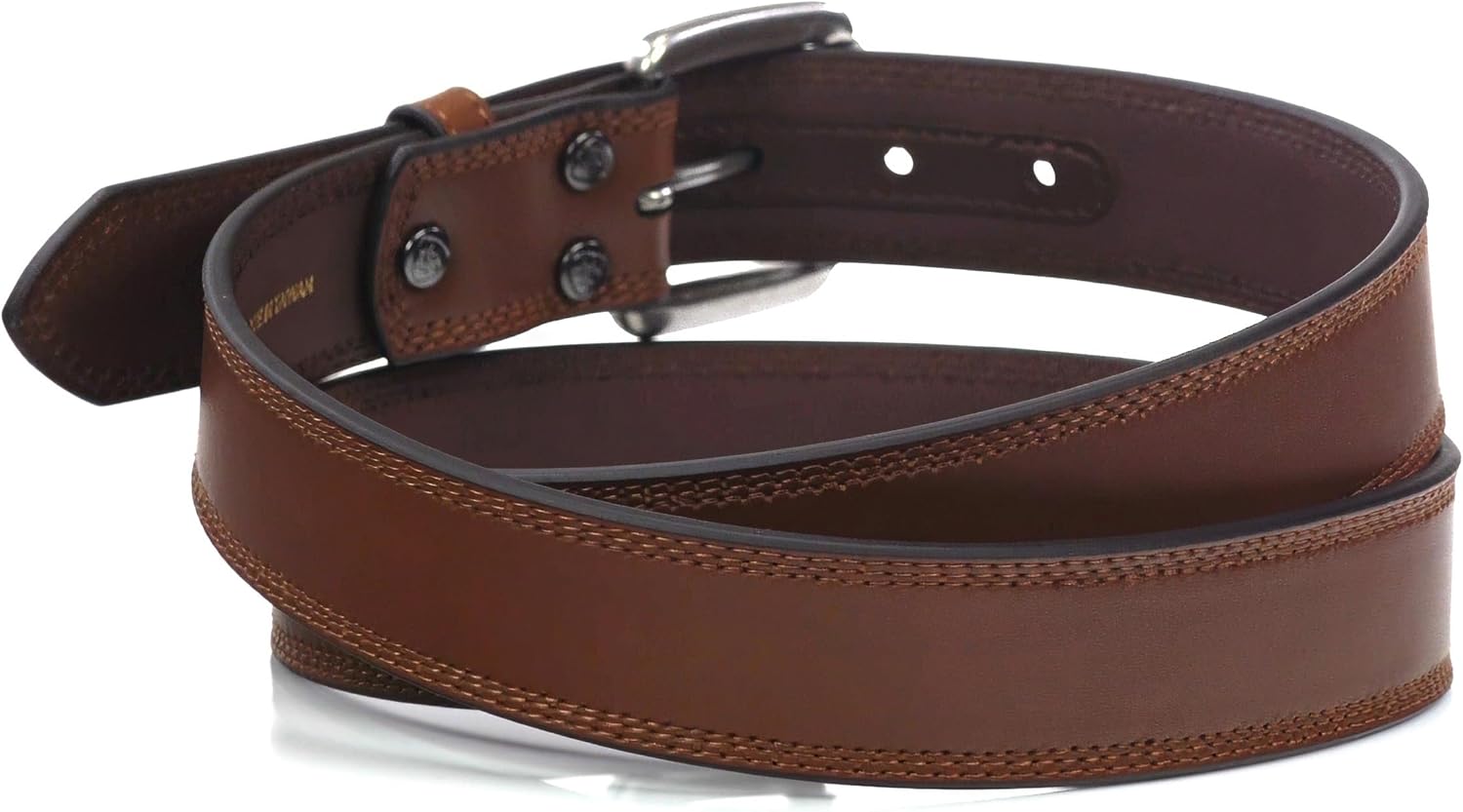 ARIAT Men's Triple Row Stitch Leather Work Belt with Removable Roller Buckle - Image 5