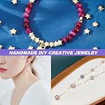 Star Beads for Jewelry Making, 600pcs Star Spacer Beads 6mm Large Hole Stars Shape Jewelry Charm Loose Bead for Bracelets Crafts