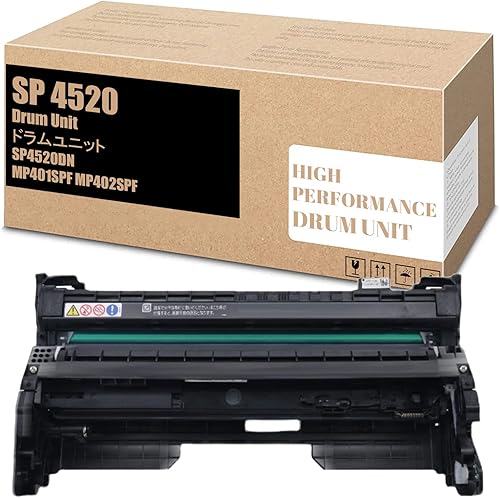 Repuesto de unidad de tambor de alto rendimiento compatible SP 4520 negro para impresora Ricoh SP 4520DN MP 401SPF MP 402SPF, 1 paquete