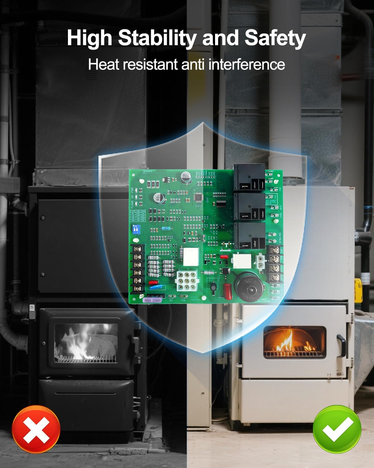 Spark Ignition Control Circuit Board Fit for Rheem Ruud Weather King and Corsaire Furnaces, Furnace Control Board Replace 62-24140-02 1028-928 ICM292