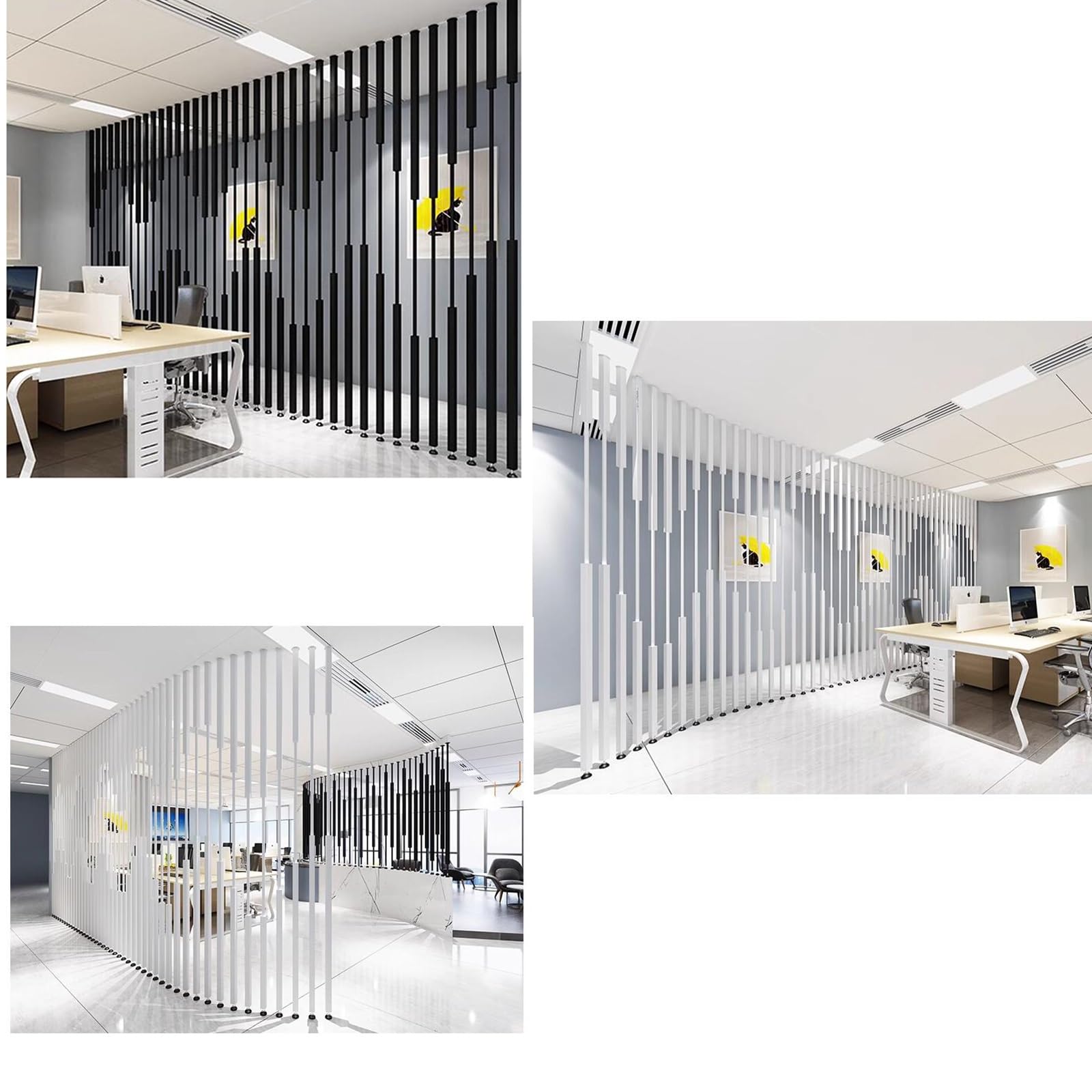 Amazon.co.jp: パーテーション 衝立 8pcs 屋内用鉄スペース