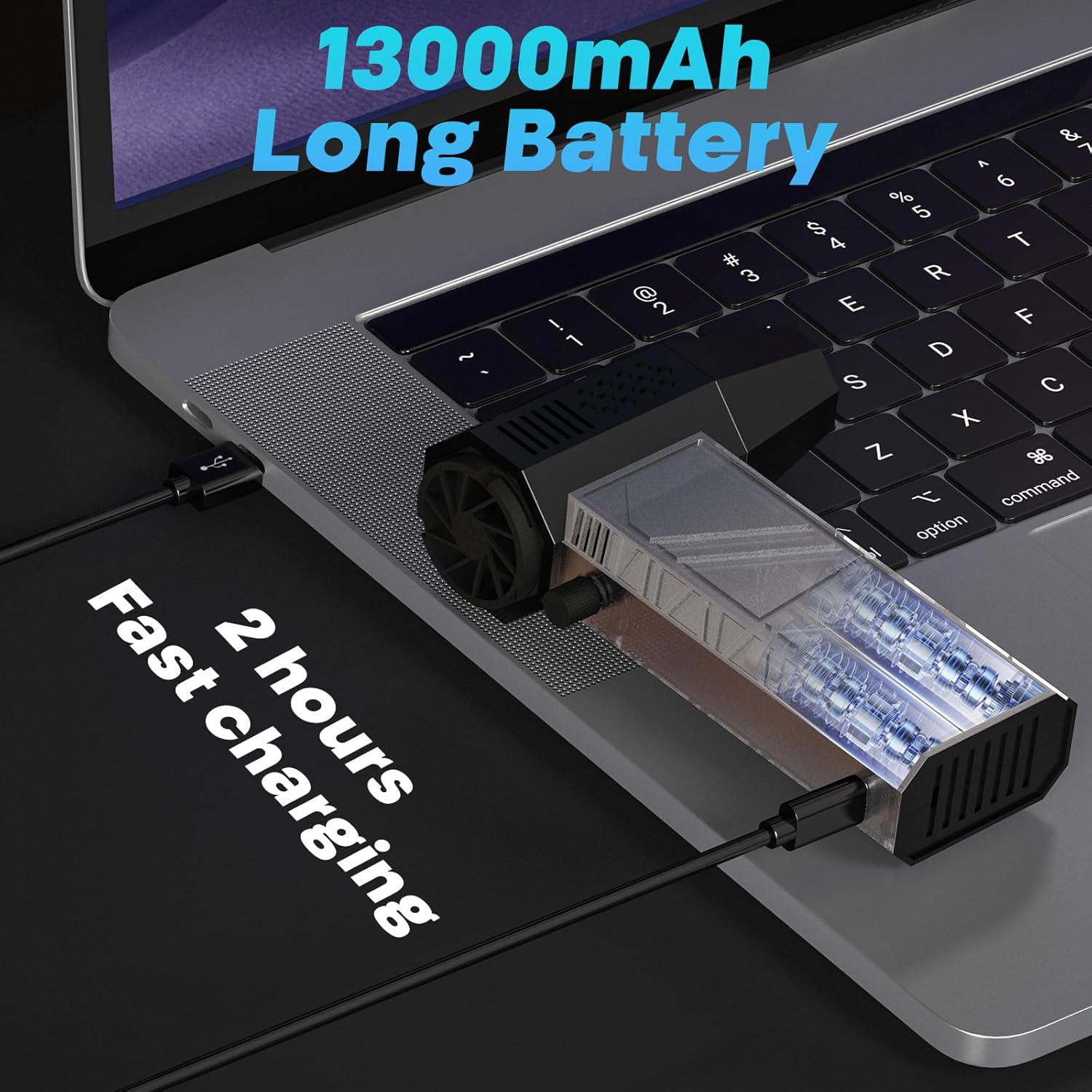 Compressed Air Duster - 180000RPM Super Power Electric Air Duster, 3 Gear Adjustable Mini Blower Rechargeable Cordless Air Blower for Keyboard Electric Devices Cleaning, Car, Home and Outdoor