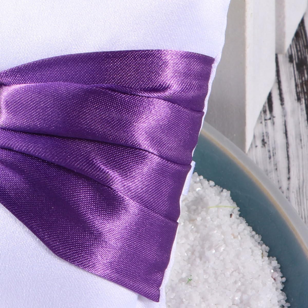 Cloth Wedding Ring Bearer Pillow Crystal Decor 10x10cm
