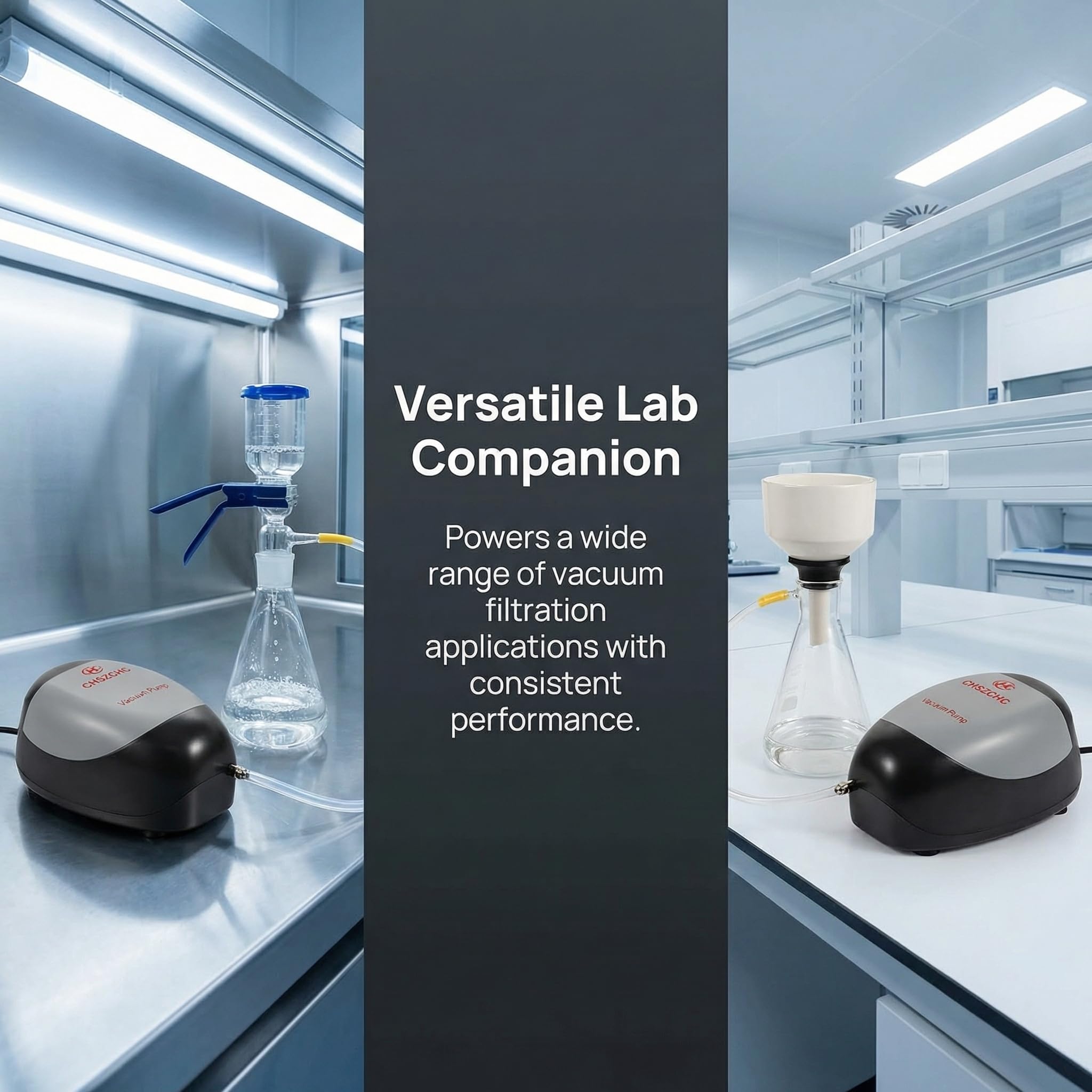 Bomba de filtración de vacío de laboratorio,Kit de aparato de destilación de filtro de laboratorio Mini bomba de vacío para filtración rápida de líquidos