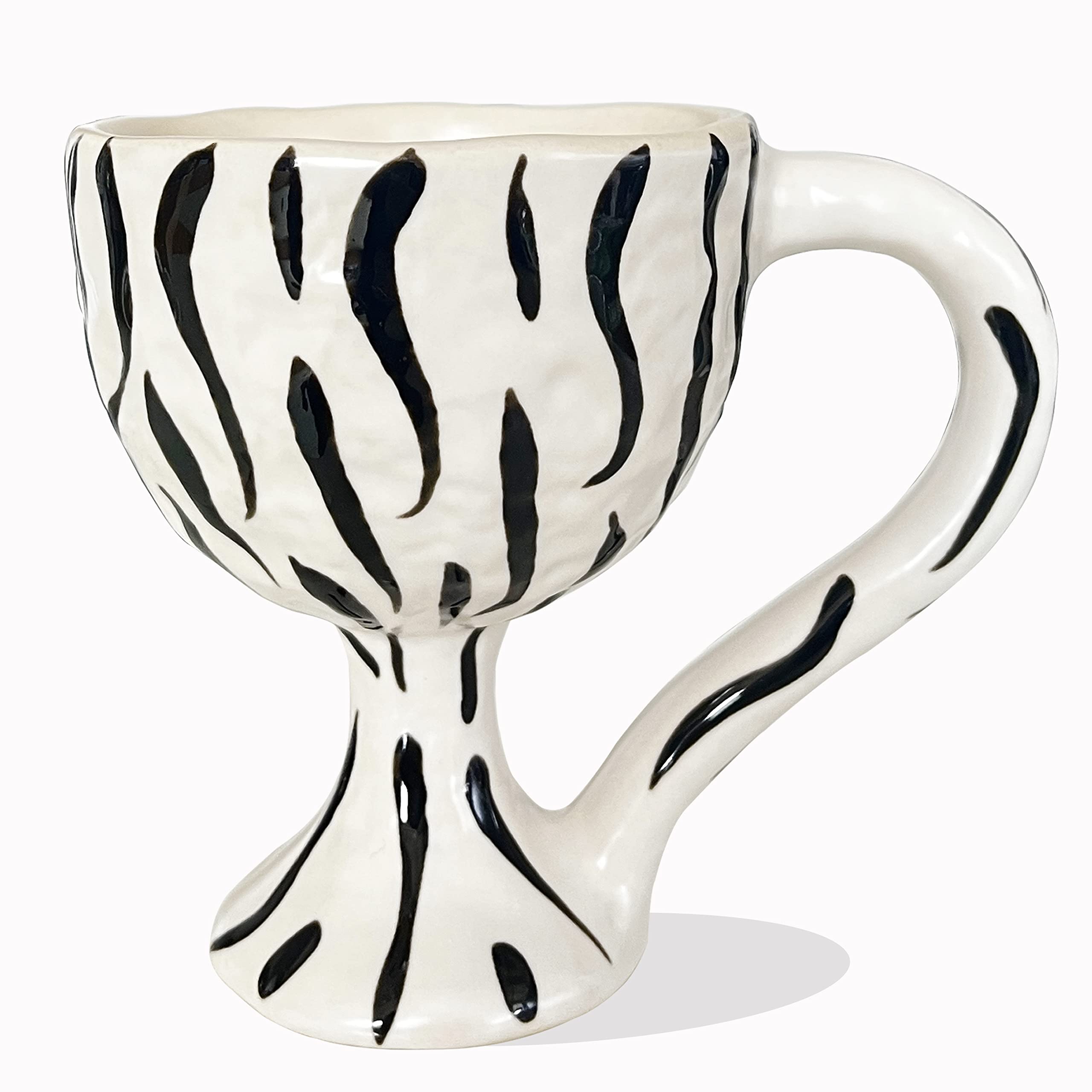 Ceramic Mug Cute Coffee Mugs With Unique Zebra Striped Design, Large Ceramic Coffee Mug with Handle for Office and Home, Perfect for Latte Milk or Coffee, Aesthetic Coffee Mug, Best Gift Choice