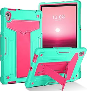 DUEDUE Lenovo Tab M10 HD Case-Kickstand Heavy Duty Cover Shockproof Full Body Protective Tablet Case for Lenovo Tab M10 HD 2nd Gen 10.1 Inch 2020(TB-X306X/TB-X306F), Green/Red