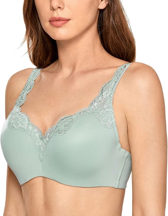 Amazon Delimira レディース ブラジャー レース ワイヤー入り 大きいサイズブラジャー 響きにくい モールドカップ フルカップ ブラジャー 通販
