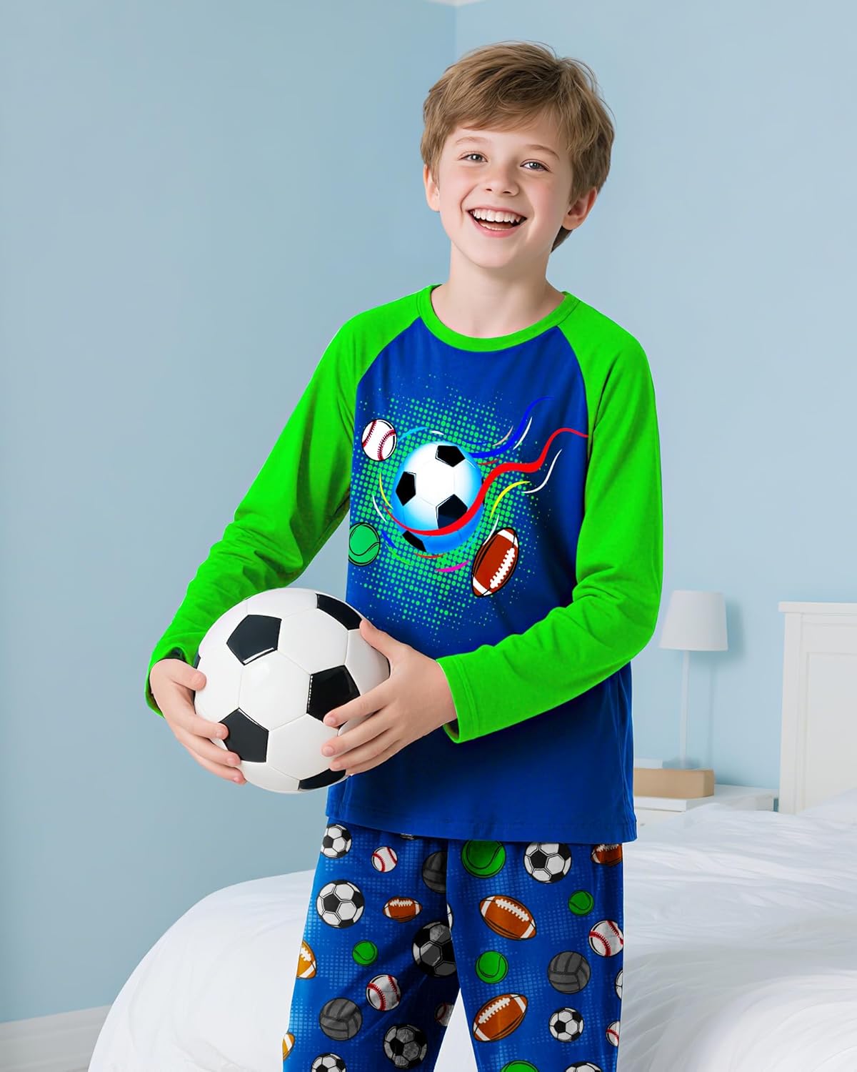 PASHOP Boys Pajamas Cozy Soft Long Sleeves Top and Pants 2 Piece Cool Pjs Pajamas Set Big Boys Sleepwear Size 8-14 - Image 7