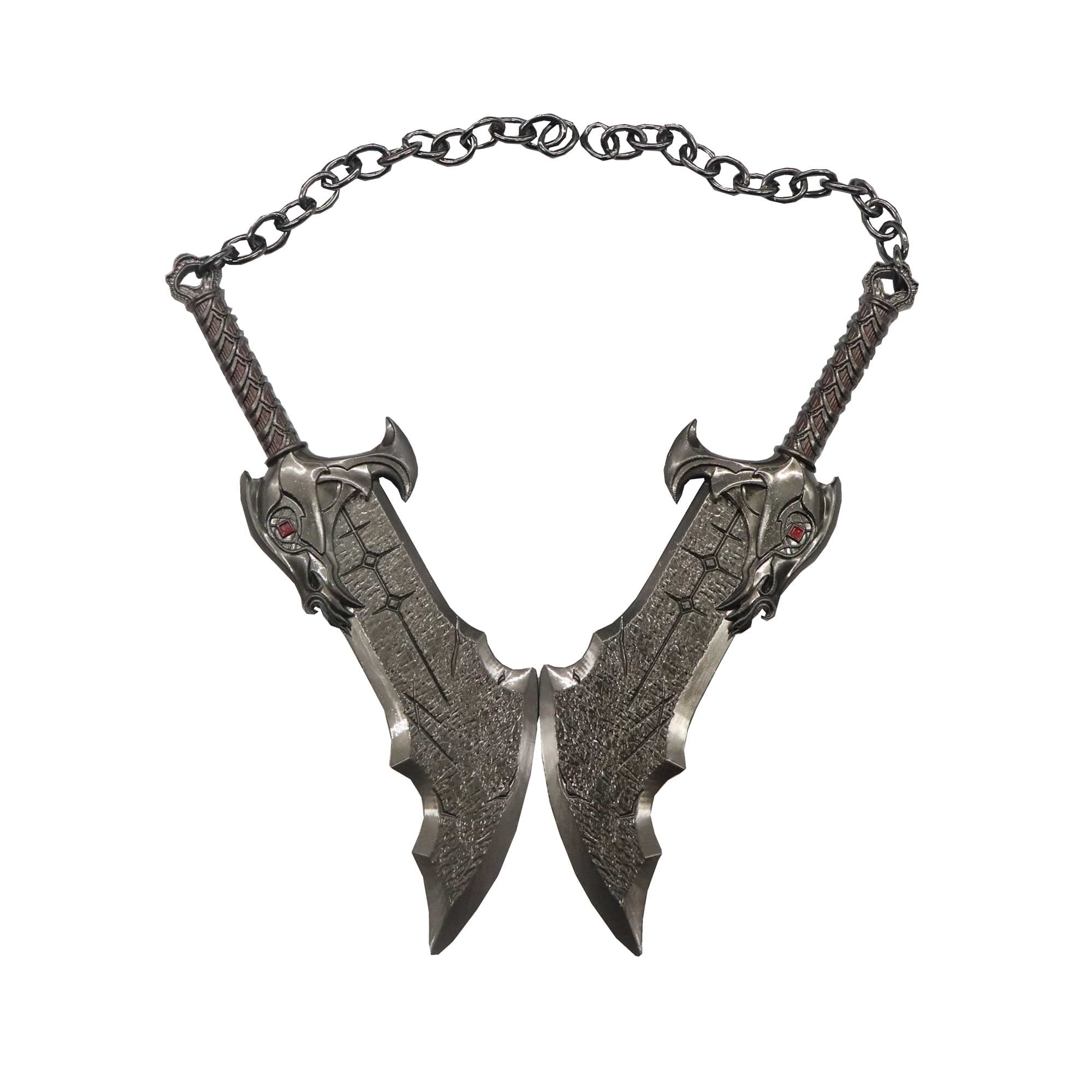 crafthand Blades of Chaos Sword Cosplay Prop Replica Kratos Equipment Metal Mini Kratos Sword Backpack Pendant