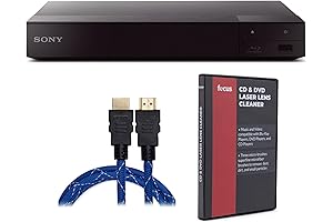 Sony 4K Upscaling Blu-ray Disc Player with HDMI Cable and Lens Cleaner