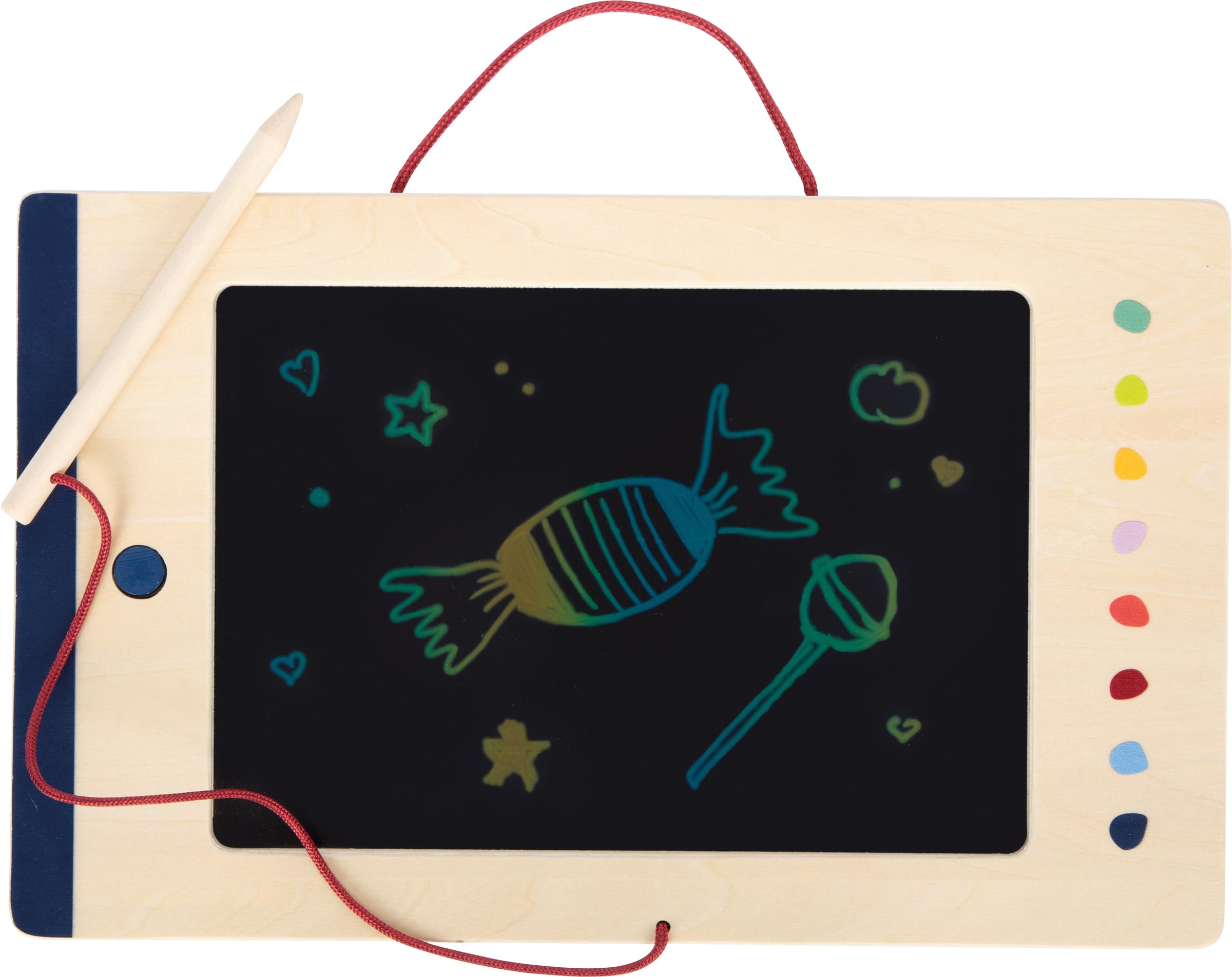 small Foot LCD Schreib- und Maltafel „Educate“, elektronische Schreibtafel mit Farbdisplay, für Kinder ab 2 Jahren, 12783
