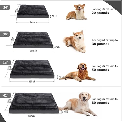 Miniatura 6 de Vonabem Cama mediana lavable con funda extraíble, impermeable, cama de franela suave para perros grandes, medianos y pequeños, gatos, camas