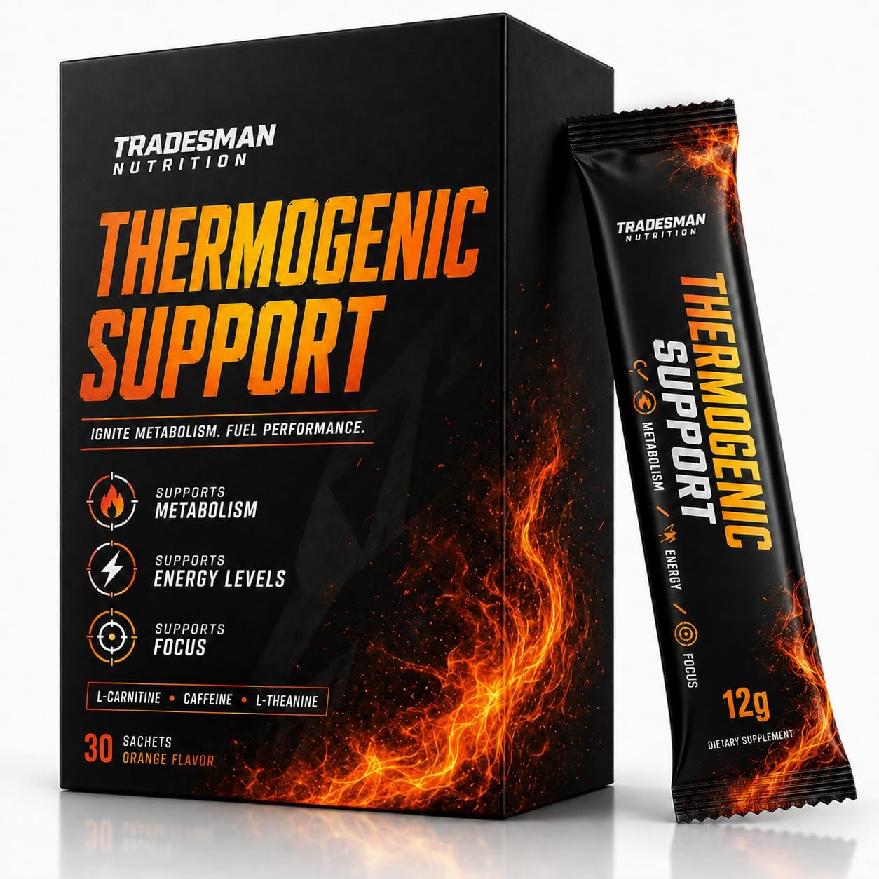 Shred, Orange Energy Drink Powder in Packets, Thermogenic Support Powder for Men & Women, 30 Sachets (1pcs, 1)