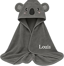 Générique Personalised Koala Baby Bath Cape with Name – Soft Fleece Hooded Towel – Gift for Birth, Christening or Baby Shower – Original Personalised Gift