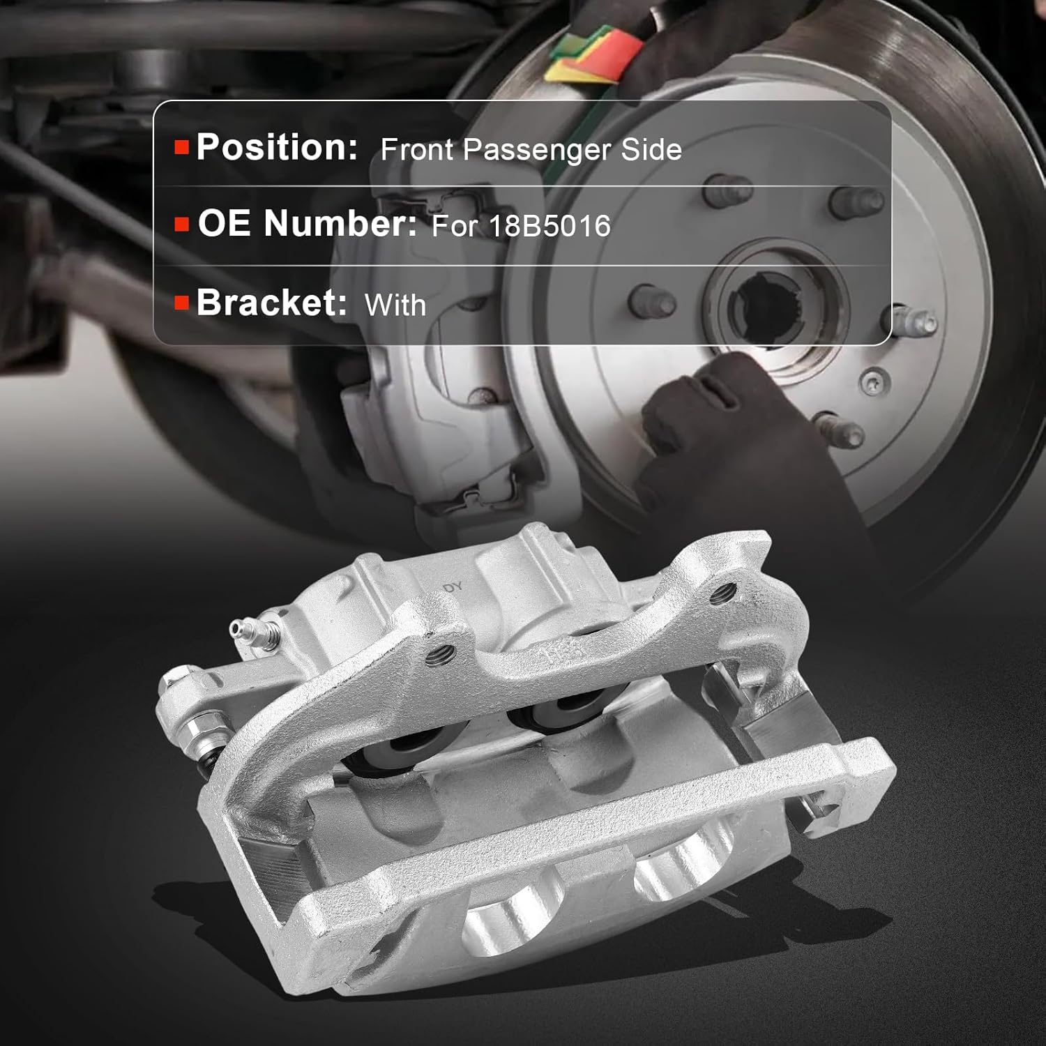 cciyu Front Left/Right Brake Caliper Assembly w/Bracket 18B5016 2005-2011 For Chrysler For 300,2009-2011 For Dodge For Challenger,2006-2011 For Dodge For Charger,2005-2008 For Dodge For Magnum