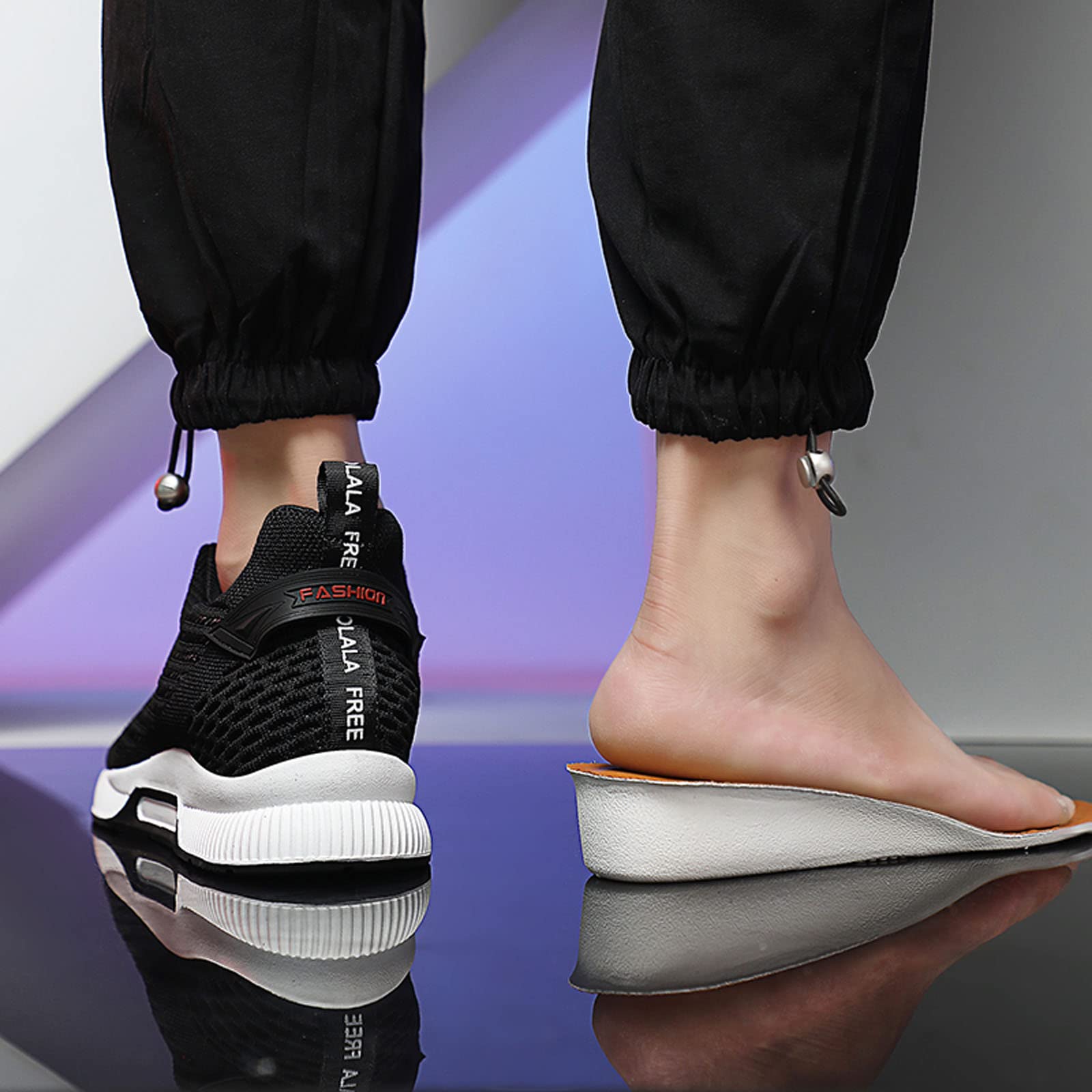 Meidiastra Zapatos de elevación para Hombre de Malla Zapatos Deportivos y de Senderismo al Aire Libre - Tacón de 6 cm