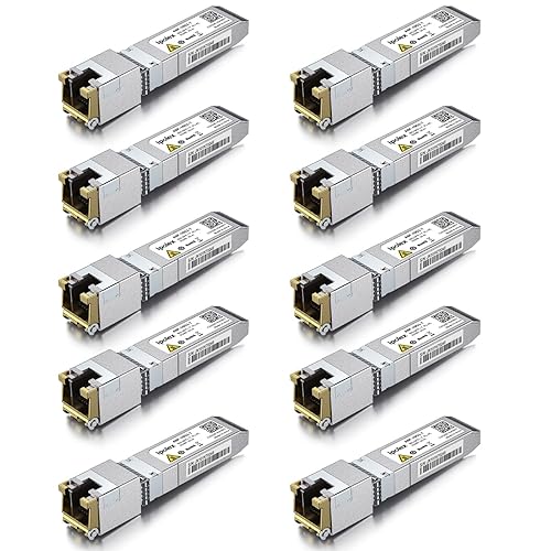 Miniatura 13 de Módulo ipoleX SFP+ a RJ45 de 10Gb, Soporta 1G/2.5G/5G/10GBase-T RJ45 Módulo SFP+, Compatible para Cisco SFP-10G-T, Ubiquiti UACC-CM-RJ45-MG