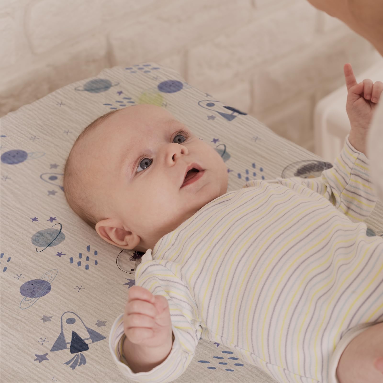 Set van 3 hoeslakens, matrasbeschermer voor boxen, 100% mousseline-katoen, zacht en premium kwaliteit, universele hoeslakens voor kinderwagens, cadeau voor geboorte Set van 3 hoeslakens, matrasbeschermer voor boxen, 100% mousseline-katoen, zacht en premium kwaliteit, universele hoeslakens voor kinderwagens, cadeau voor geboorte