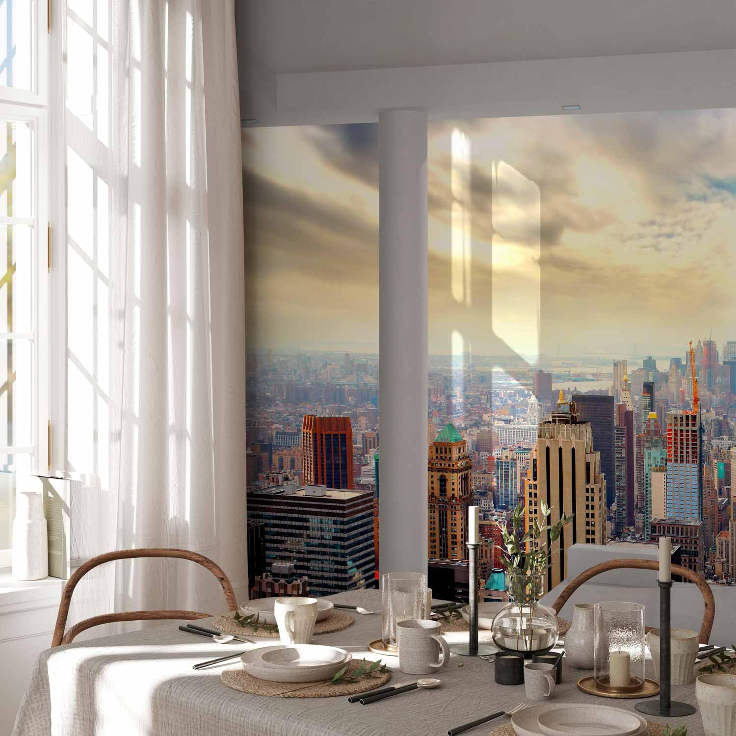 Fotomurales B&D XXL 350x256 cm Papel pintado tejido no tejido Decoración | Pared decorativos Murales moderna de Diseno Fotográfico ciudad New York Arquitectura