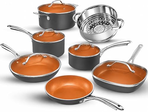 GOTHAM STEEL 12 Pc Ceramic Cookware product photo (Cookware & Knives) — ScooterReviewPro review