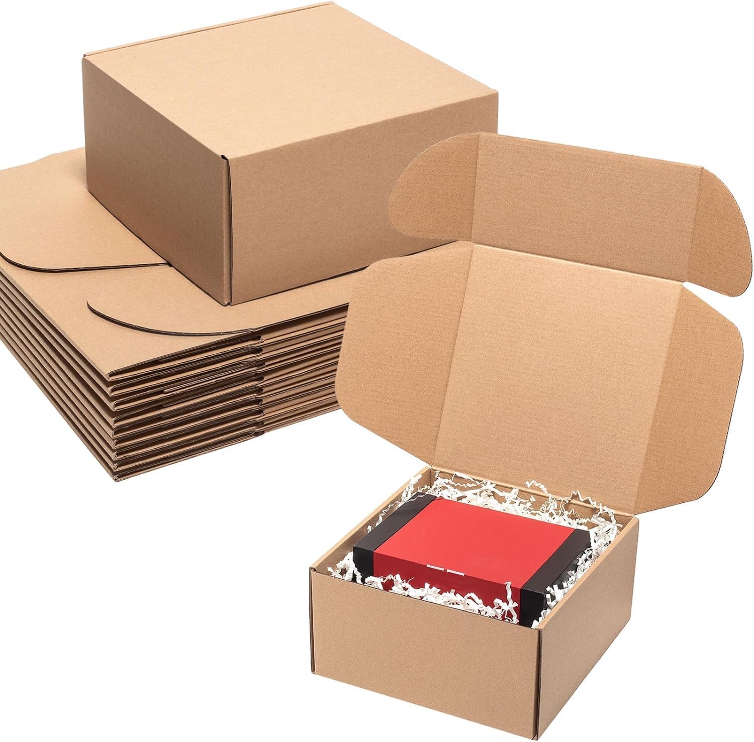 JIA INDUSTRIES 3 Ply E-Fluet Flat Self Locking/Auto Lock Corrugated Packaging box BROWN Boxes Size: 4.5 x 3 x 2.5 Inch -Pack of 100