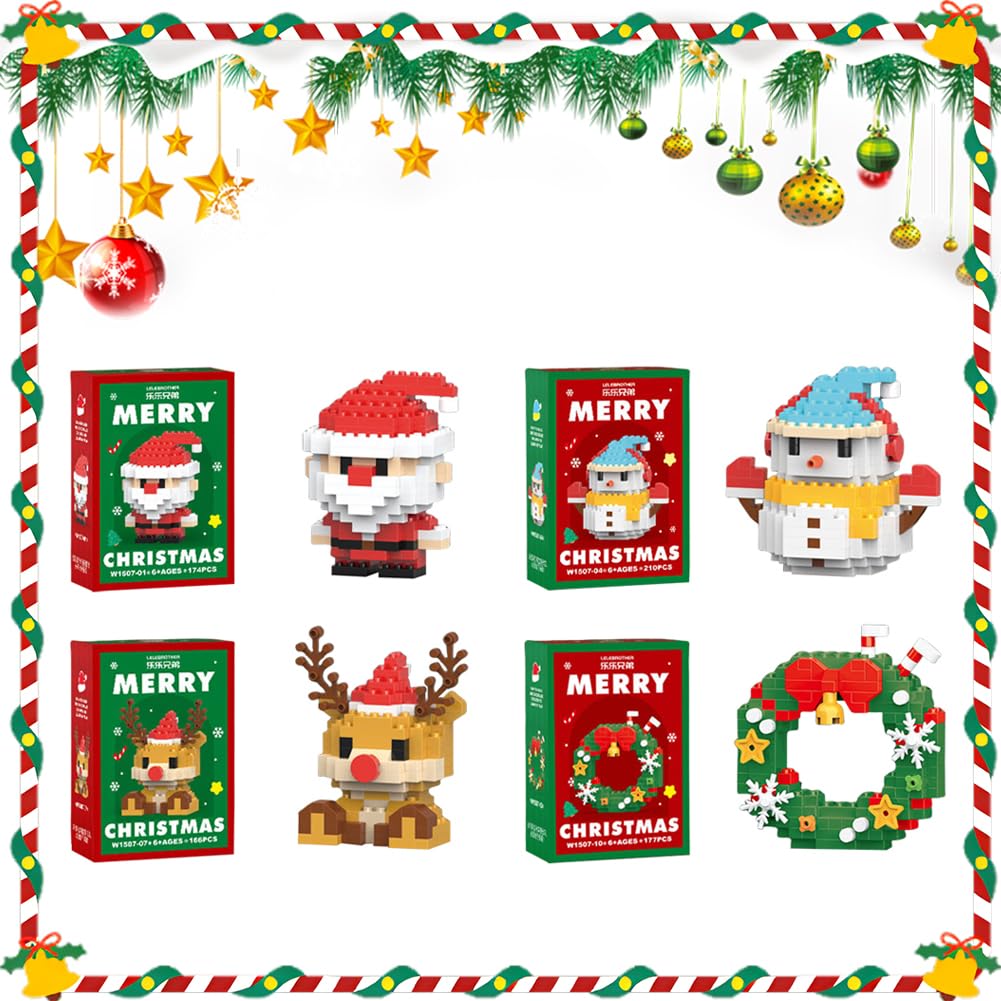 Set Di 2 Blocchi Di Natale - Renna E Albero Con Sfera Trasparente E Luci - Giocattoli Da Costruzione Per Bambini 6+ - 4