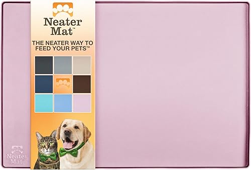 Miniatura 96 de Neater Pet Brands Neater Mat - Tapetes para mascotas para comida y agua, tapete de silicona impermeable, bandeja de alimentación, tapete de comida