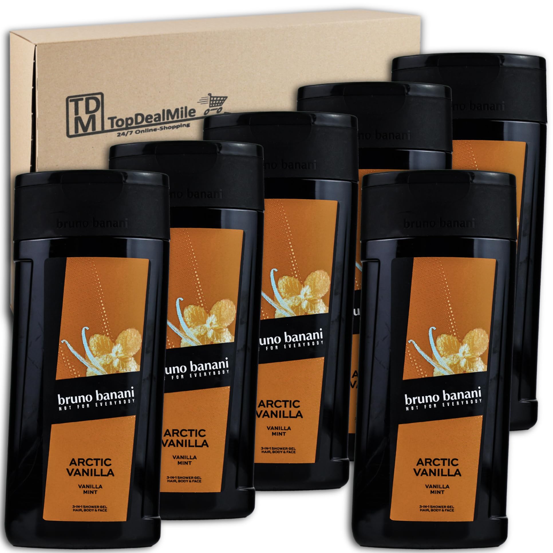 Vorratspack für bruno banani Duschgel Arctic Vanilla Shower Gel 6 x 250 ml