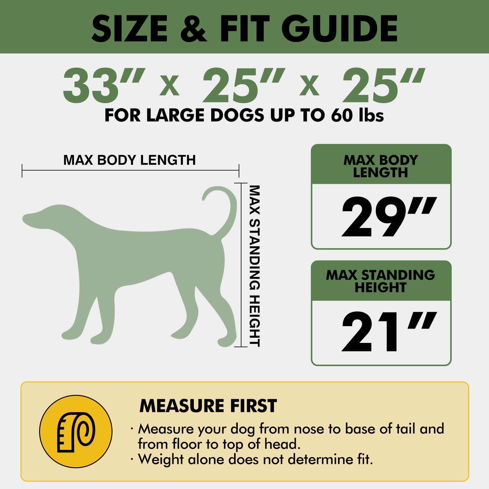 Photo 1 of Veraste Collapsible Soft-Sided Dog Crate, Green